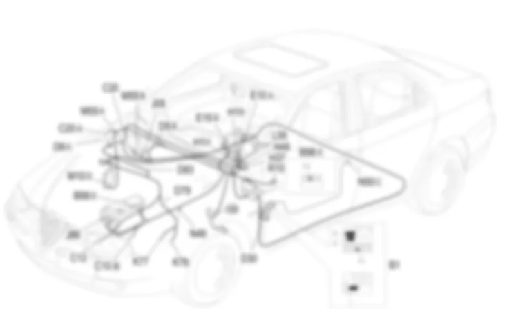 AUTOMATIKGETRIEBE - Lage der Bauteile Alfa Romeo 156 2.4 JTD 20v  fino a 03/98